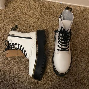 Brand new white platform doc martins. Never worn.